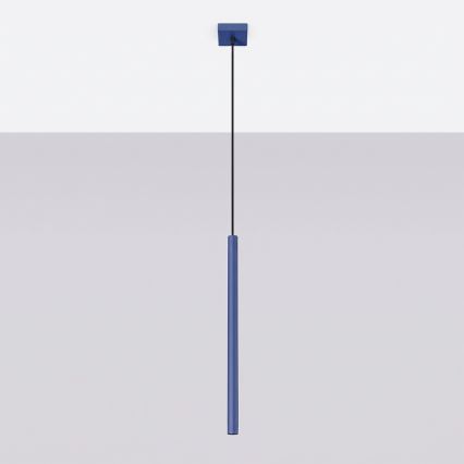 Pendelleuchte an Kabel PASTELO 1xG9/8W/230V blau