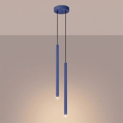 PASTELO Pendelleuchte an Kabel 2xG9/8W/230V blau