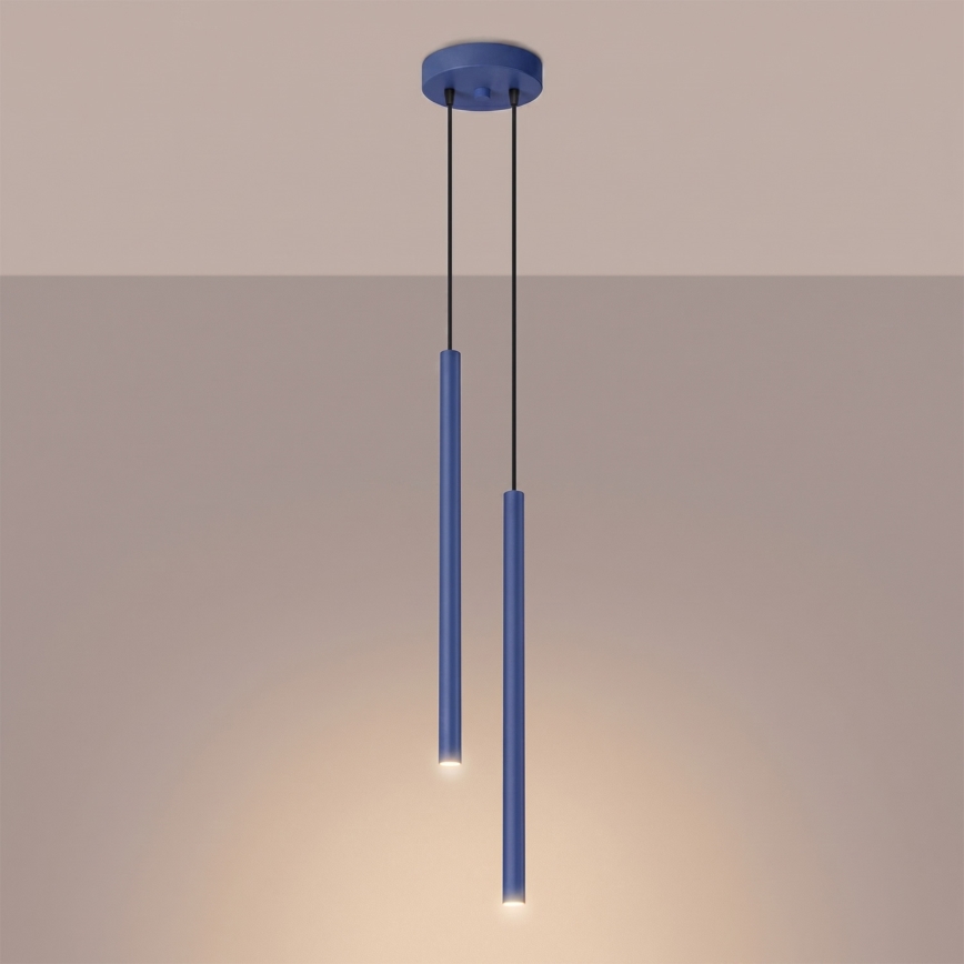 PASTELO Pendelleuchte an Kabel 2xG9/8W/230V blau