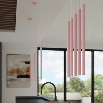 Pendelleuchte an Kabel PASTELO 1xG9/8W/230V rosa