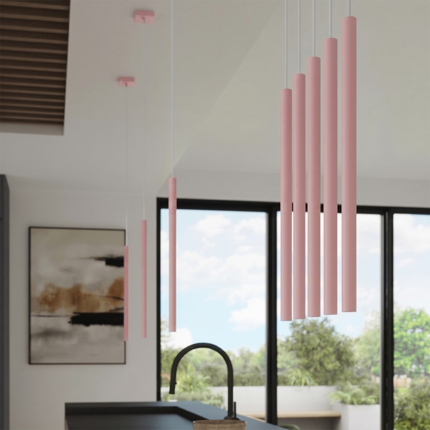 Pendelleuchte an Kabel PASTELO 1xG9/8W/230V rosa