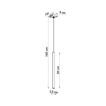 Pendelleuchte an Kabel PASTELO 1xG9/8W/230V rosa