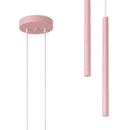 Pendelleuchte an Kabel PASTELO 2xG9/8W/230V rosa