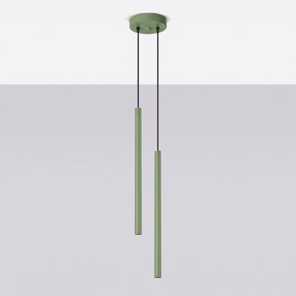 Pendelleuchte PASTELO an Kabel 2xG9/8W/230V grün