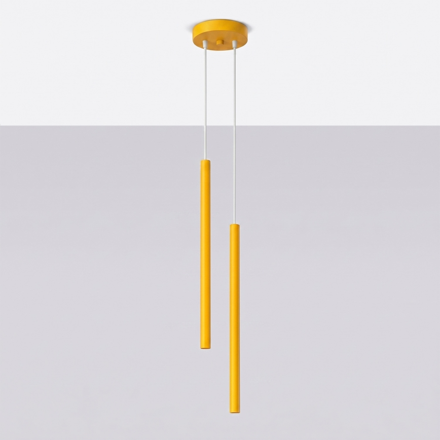 Pendelleuchte PASTELO mit Kabelaufhängung, 2xG9/8W/230V, gelb
