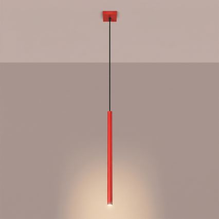 Hängeleuchte an Kabel PASTELO 1xG9/8W/230V rot