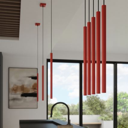 Hängeleuchte an Kabel PASTELO 1xG9/8W/230V rot