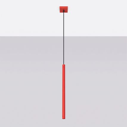 Hängeleuchte an Kabel PASTELO 1xG9/8W/230V rot