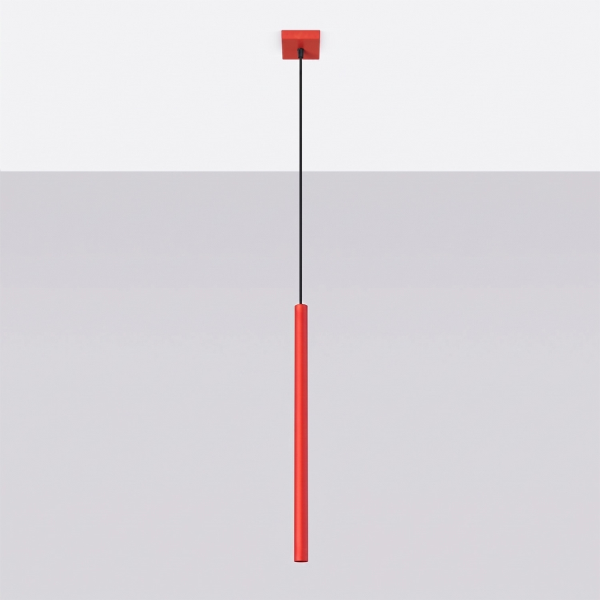 Hängeleuchte an Kabel PASTELO 1xG9/8W/230V rot