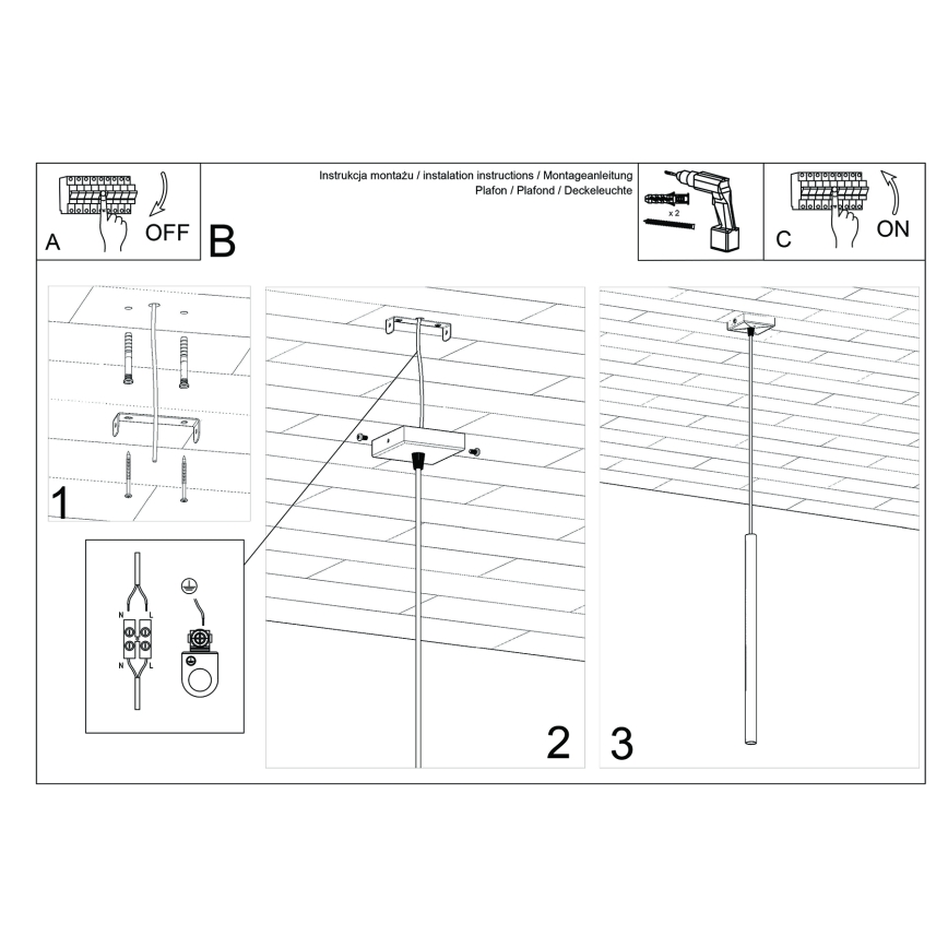 Hängeleuchte PASTELO an Kabel 1xG9/8W/230V blau