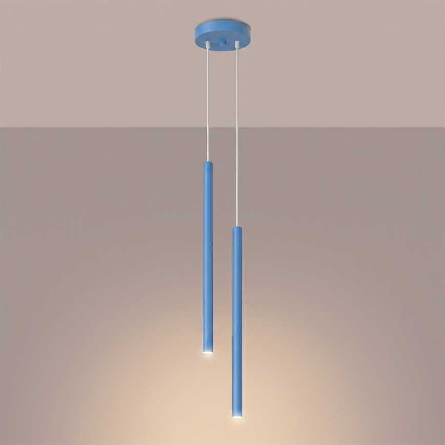 Pendelleuchte PASTELO mit Kabel, 2x G9/8W/230V, blau