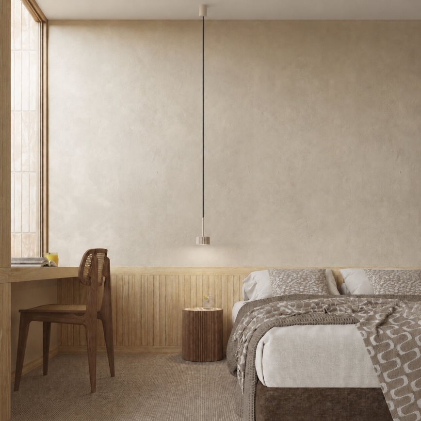 Pendelleuchte mit Kabelaufhängung AURA 1xGX53/10W/230V taupe