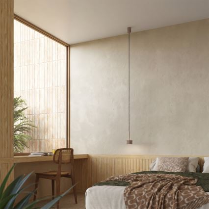Pendelleuchte mit Kabelaufhängung AURA 1xGX53/10W/230V taupe