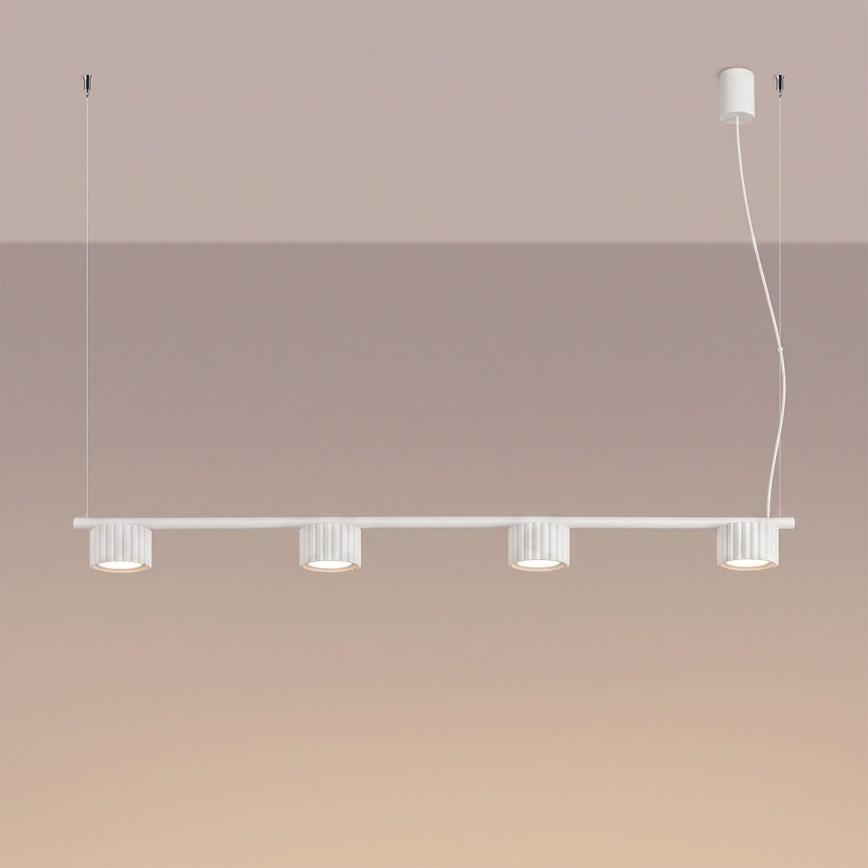 Pendelleuchte AURA an Stahlseil 4xGX53/10W/230V weiß