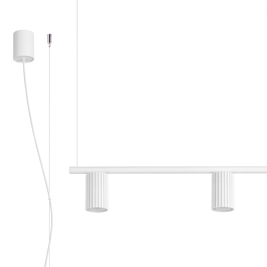 Pendelleuchte KARBON an Kabel, 4xGU10/10W/230V, weiß