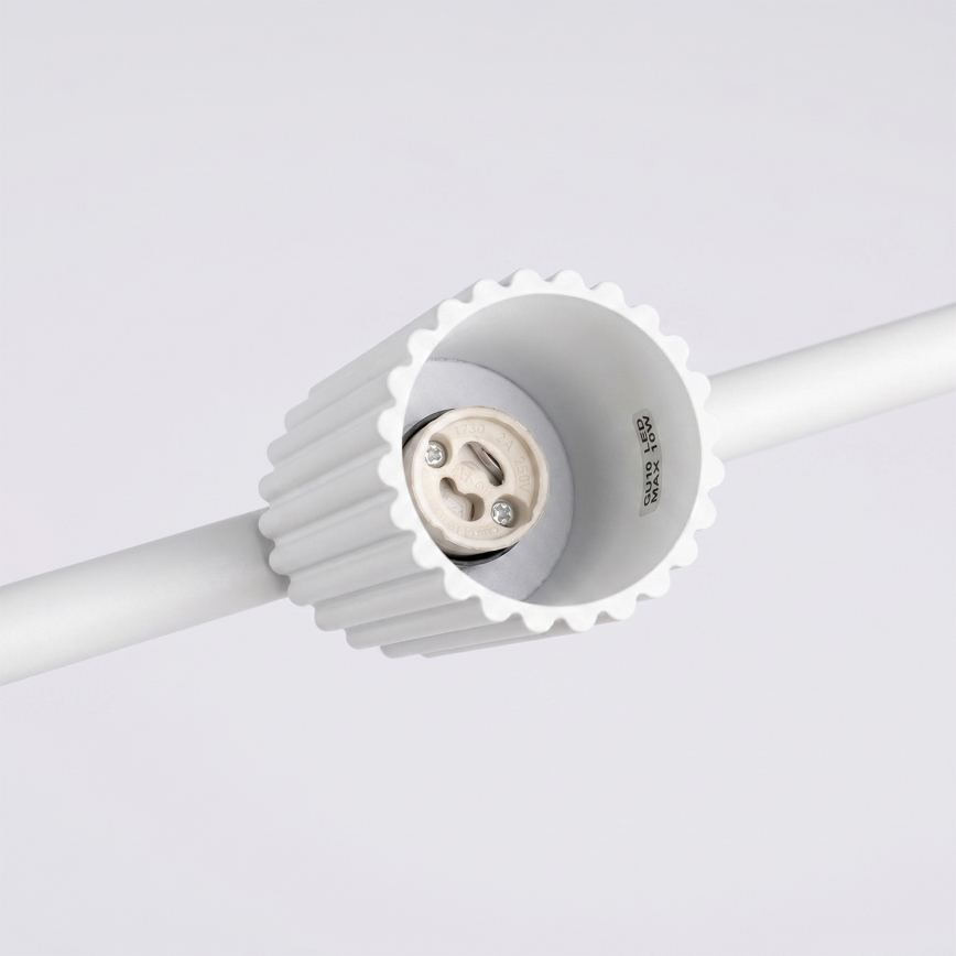 Pendelleuchte KARBON an Kabel, 4xGU10/10W/230V, weiß
