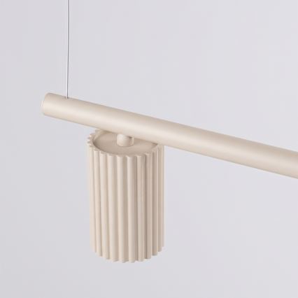 Pendelleuchte mit Kabel KARBON 4xGU10/10W/230V cremefarben