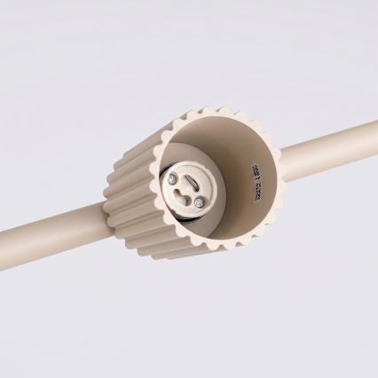 Pendelleuchte mit Kabel KARBON 4xGU10/10W/230V cremefarben