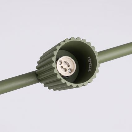 Pendelleuchte mit Seilaufhängung KARBON 4xGU10/10W/230V grün