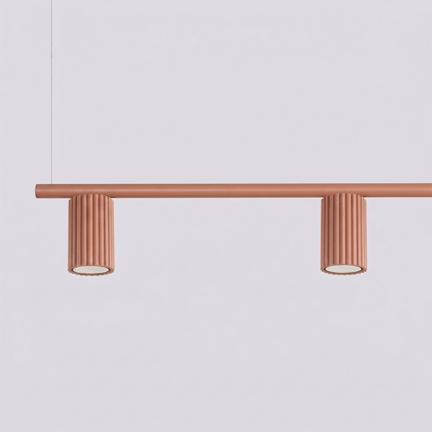 Seil-Pendelleuchte KARBON 4xGU10/10W/230V orange
