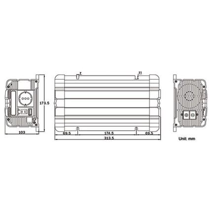 Spannungswandler 1000W/24V/230V