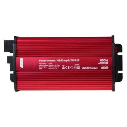 Spannungswandler 600W/12/230V mit USB
