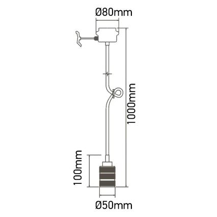 Speisekabel 1xE27/60W/230V