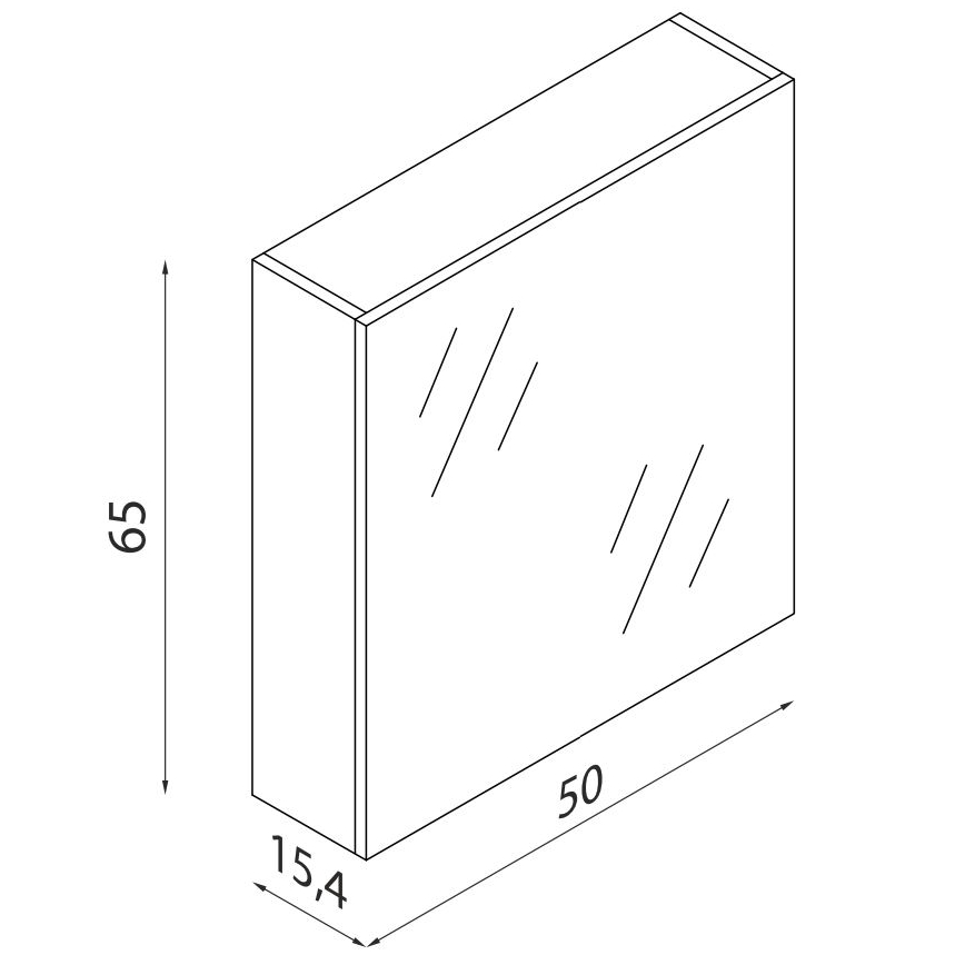 Spiegelschrank HENRY 65x50 cm weiß