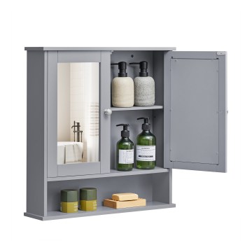 Spiegelschrank ZARA 58,5 x 56,5 cm, grau