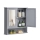 Spiegelschrank ZARA 58,5 x 56,5 cm, grau