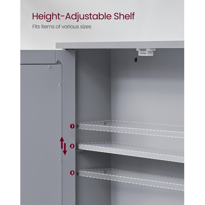 Spiegelschrank ZARA 58,5 x 56,5 cm, grau