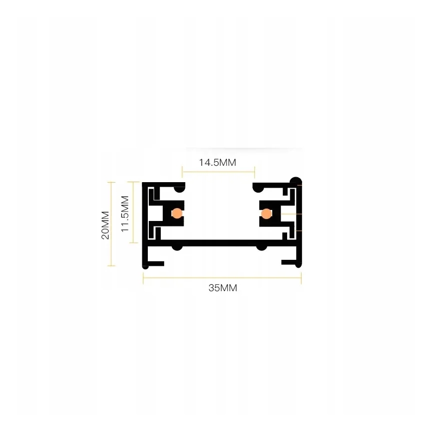 Spot für 1‑Phasen-Schienensystem 1xGU10/10W/230V weiß