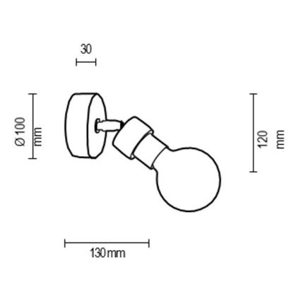 Wandleuchte MARJOLAINE 1xE27/25W/230V Eiche – FSC-zertifiziert