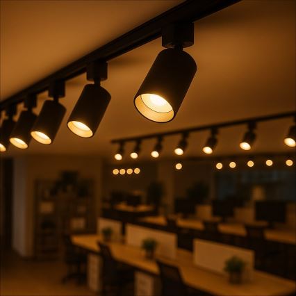 Spot-Leuchte für 1-phasiges Schienensystem TIGER 1xGU10/10W/230V schwarz