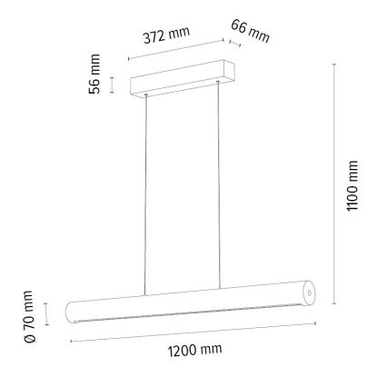 Dimmbare LED-Hängeleuchte CONOR LED/34,5W/230V Eiche