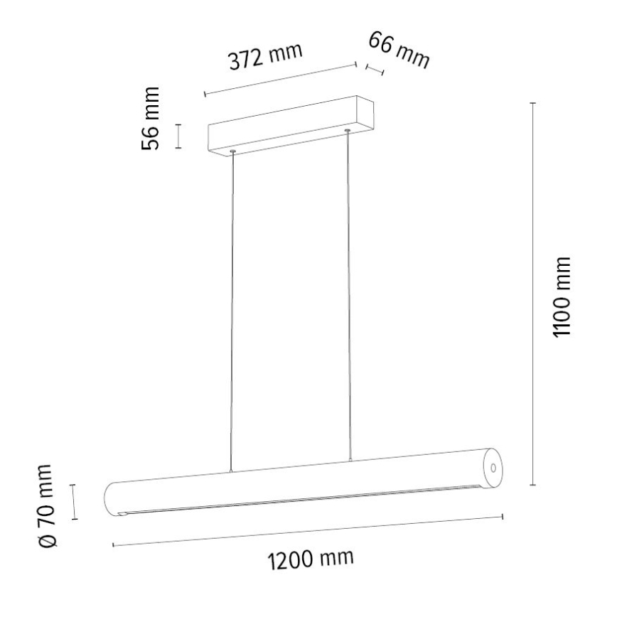 Dimmbare LED-Hängeleuchte CONOR LED/34,5W/230V Eiche