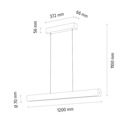 Dimmbare LED-Hängeleuchte CONOR LED/34,5W/230V Eiche