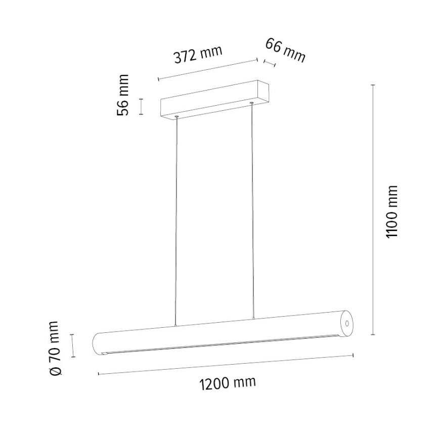Dimmbare LED-Hängeleuchte CONOR LED/34,5W/230V Eiche