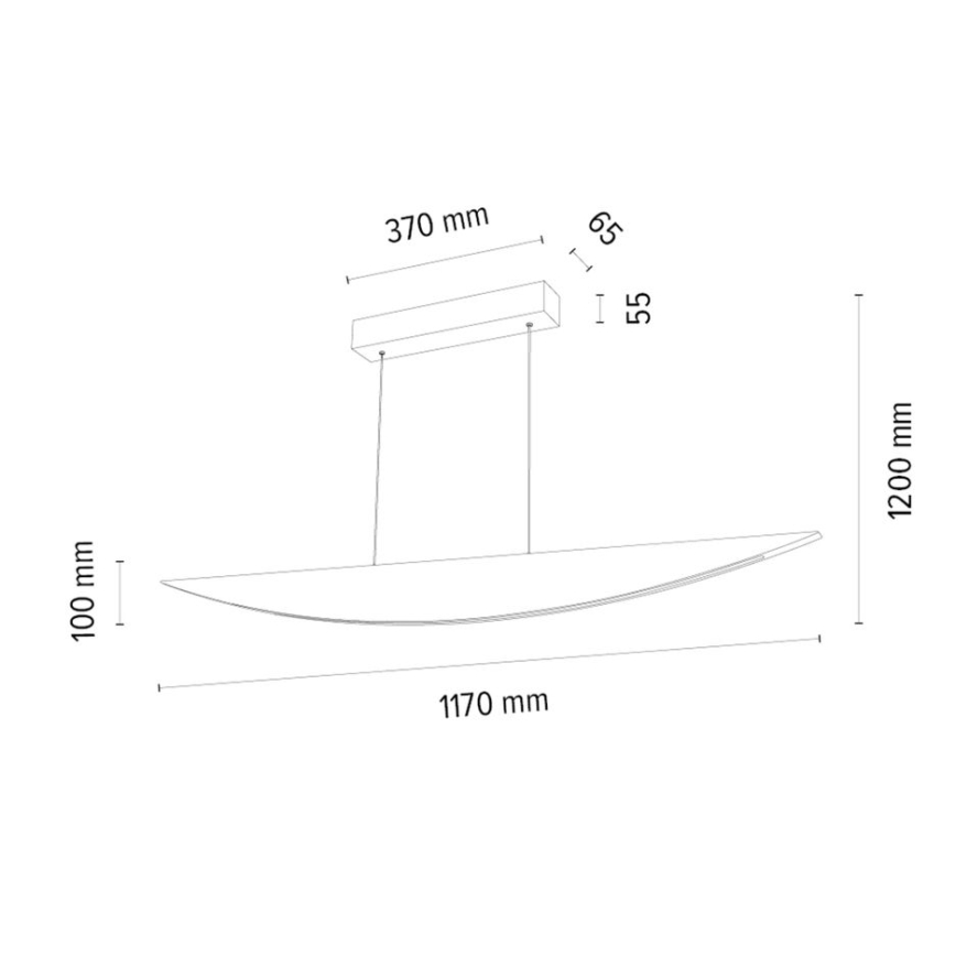 Dimmbare LED-Hängeleuchte DUBAI LED/14W/230V Eiche