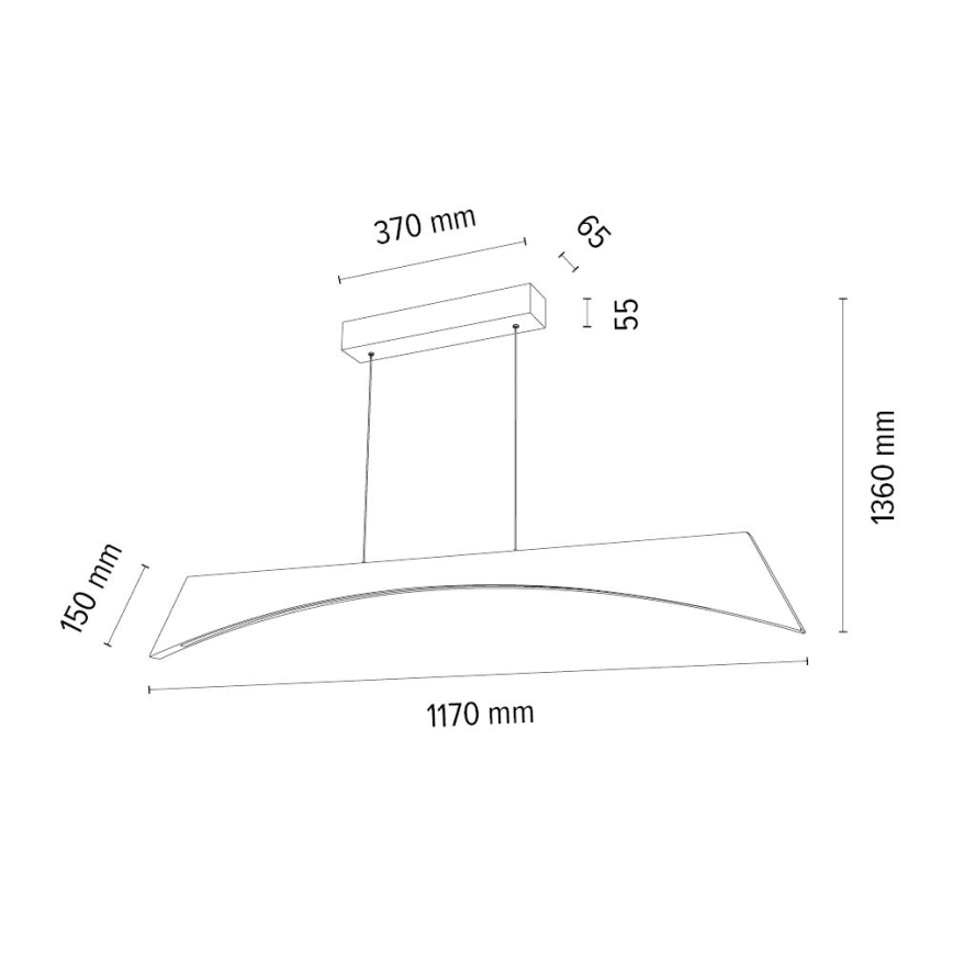 Dimmbare LED-Hängeleuchte ZIAD LED/14W/230V Eiche