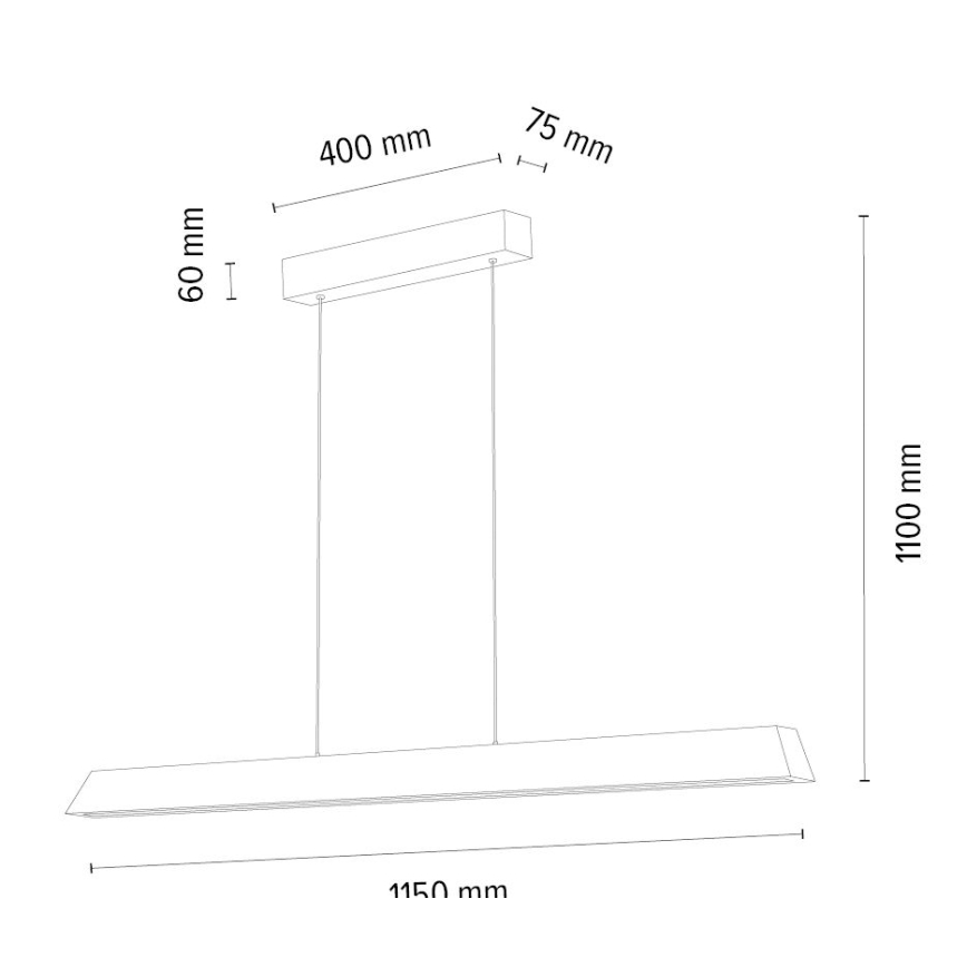 Dimmbare LED-Hängeleuchte DEROTT 3xLED/14W/230V Eiche