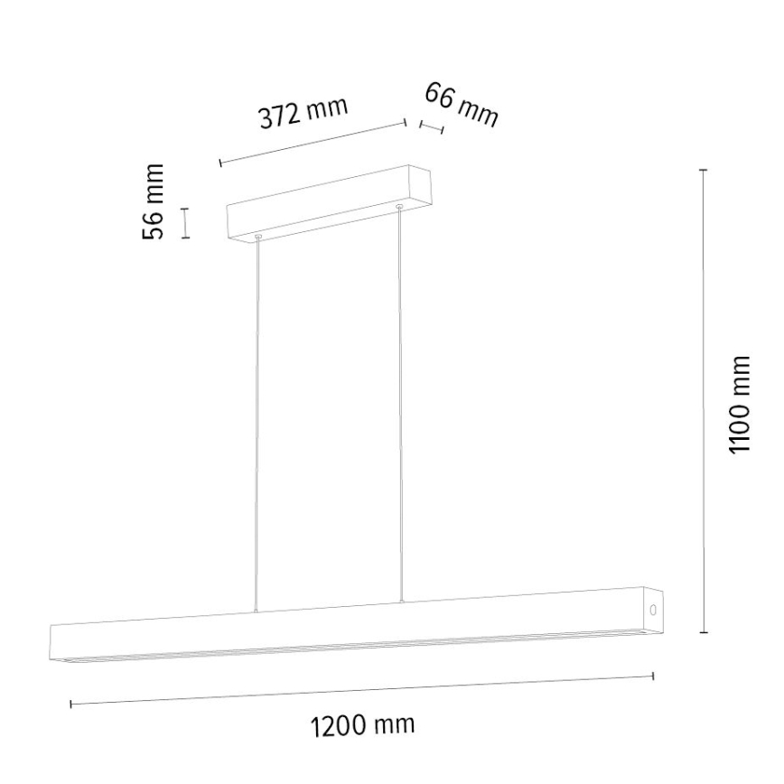 Dimmbare LED-Hängeleuchte LEON 3xLED/18W/230V Eiche