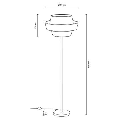 Stehleuchte PRETO GOLD 1xE27/60W/230V – FSC-zertifiziert