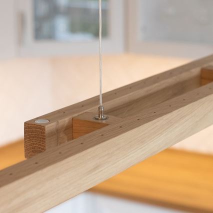 LED dimmbare Hängeleuchte an Kabel SMAL 2xLED/22,5W/230V Eiche