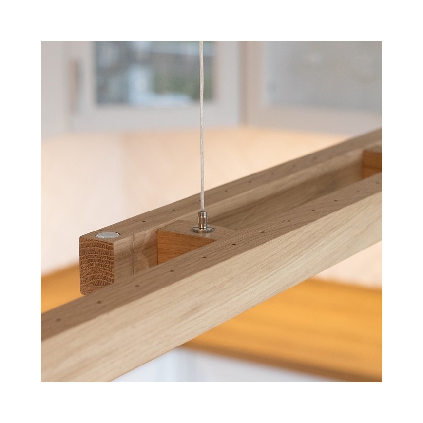 LED dimmbare Hängeleuchte an Kabel SMAL 2xLED/22,5W/230V Eiche