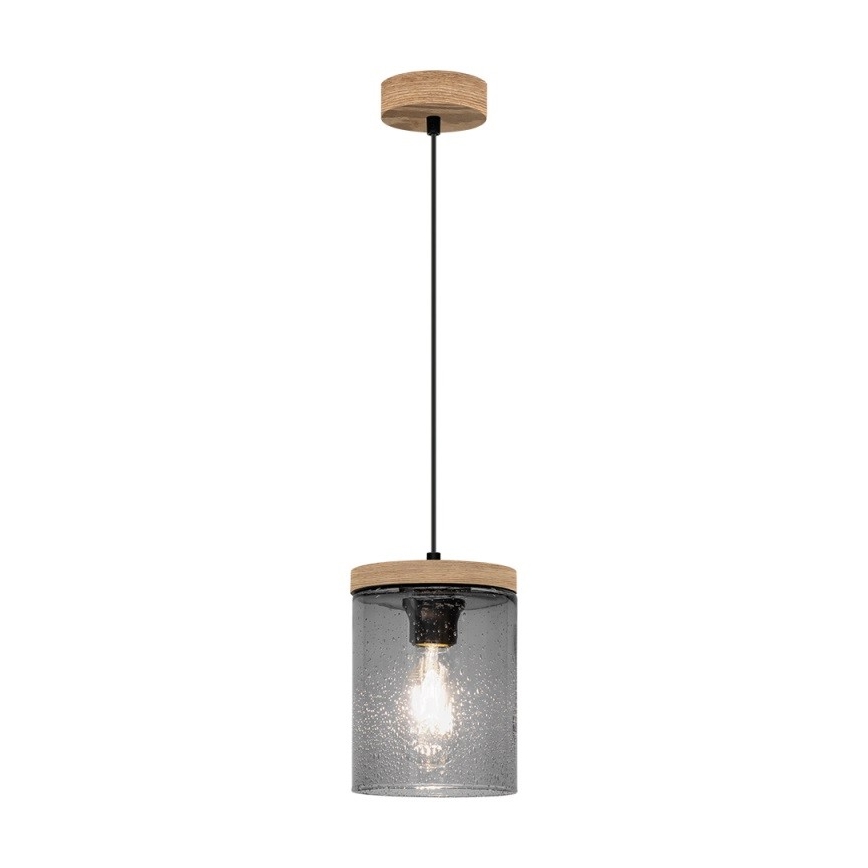 Hängeleuchte an Schnur MONSUN 1xE27/60W/230V Kiefer – FSC-zertifiziert