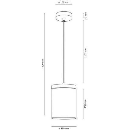 Hängeleuchte an Schnur MONSUN 1xE27/60W/230V Kiefer – FSC-zertifiziert