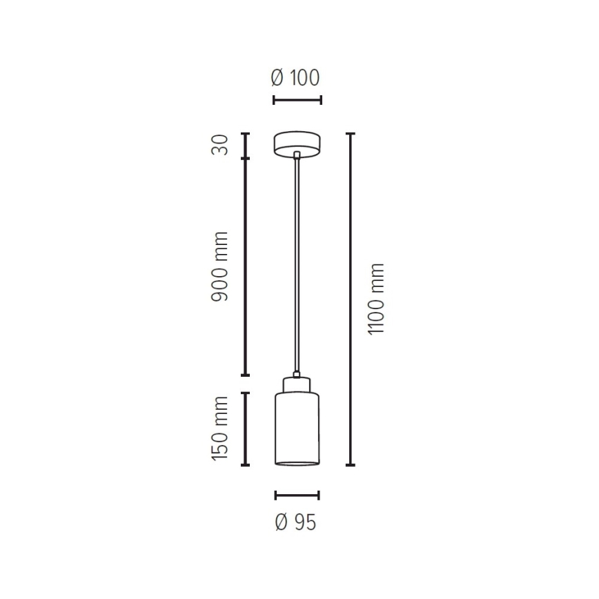 Hängeleuchte BOSCO 1xE27/60W/230V Eiche