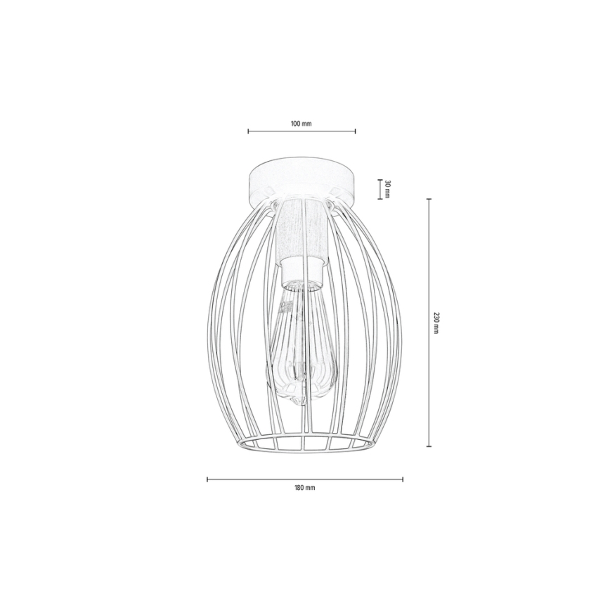 Deckenleuchte GUNNAR 1xE27/60W/230V Eiche – FSC-zertifiziert