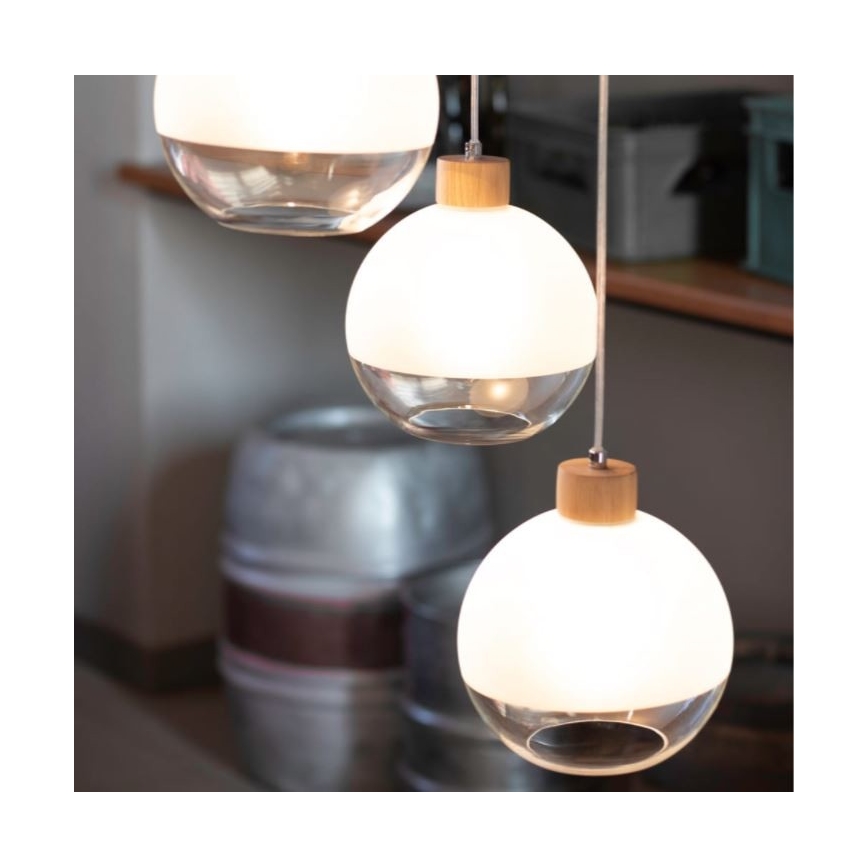 Schnur-Hängeleuchte ALESSANDRO 1xE27/60W/230V – FSC-zertifiziert